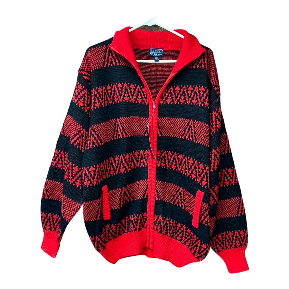Sz2X Boulevard For Big Man By Block Sweater Jacket NWT